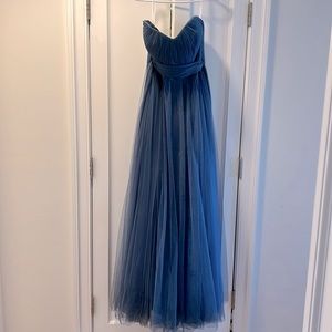 Revelry Dusty Blue Bella Tulle Bridesmaids Dress